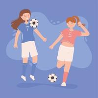 young-women-soccer-vector